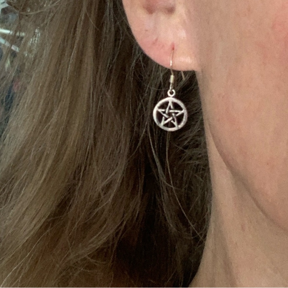 Vintage Sterling Silver Pentagram Star Earrings. Purchased Nyc 1970’s.⭐️